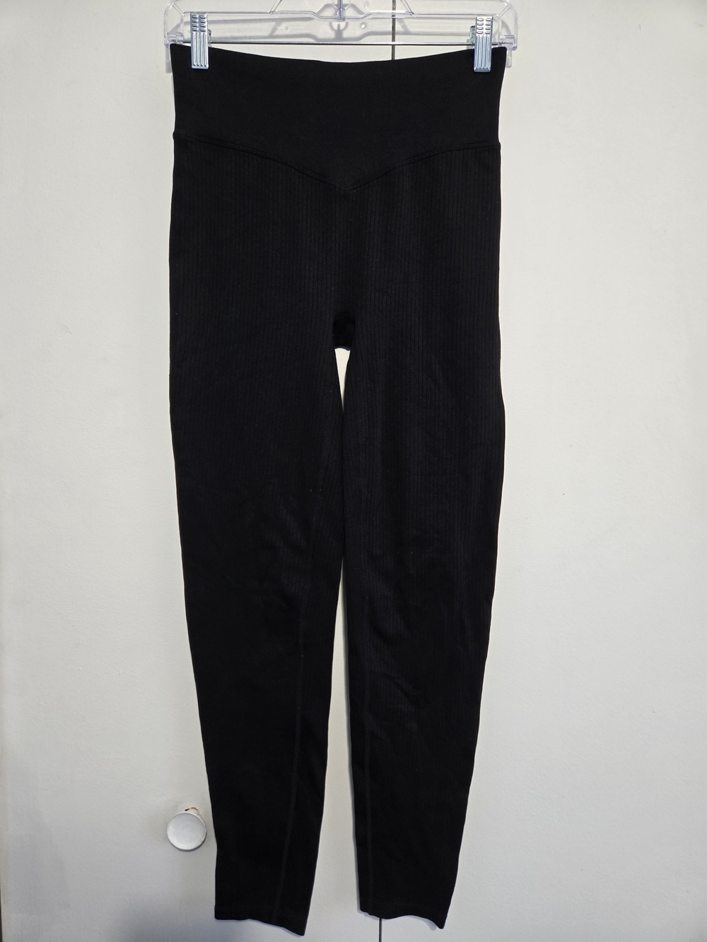 PINK Active Ribbed High Rise Leggings Black Women’s Medium